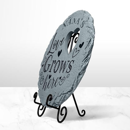 Let's Make Memories Personalized Garden Stone - Resin - Custom Garden Décor - Heart Stepping Stone - for Dad - for Father's Day
