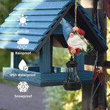Solar Hanging Gnome Garden Statues Climbing Rope Gnome with LED Lantern Spring Outdoor Decor Tree Hugger Yard Porch Wall Fence Decoration Mother's Day Birthday Gifts for Mom Women