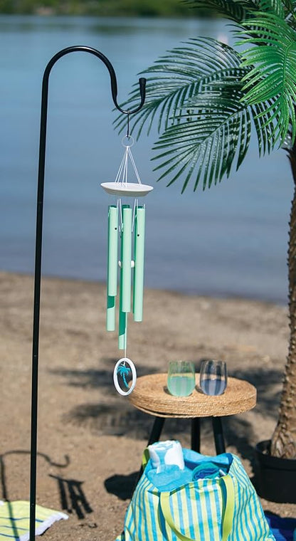 Woodstock Wind Chimes Margaritaville Mint Green Palm Wind Chime Medium (24") Tropical Windchime, Decor for Outside Patio Porch Sunroom or Garden Décor