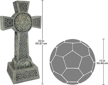 Design Toscano DB25692 Donegal Celtic High Irish Cross Memorial Statue, Single