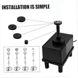 Solar Powered Water Fountain with Multiple Spray Heads, Solar Water Pump for Bird Bath, Garden Pond, Patio & Outdoor Decoration
