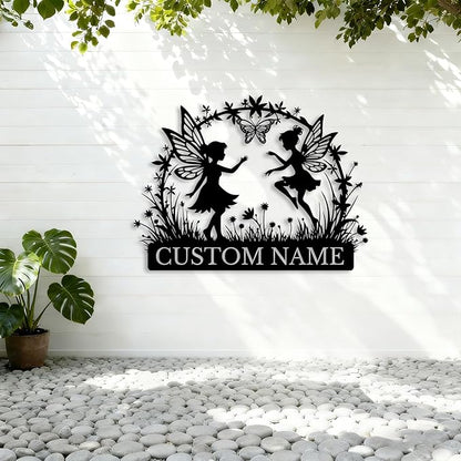 Custom Butterfly Metal Sign,Personalized Butterfly House Number Signs,Personalized Gardener Name Sign,Garden Patio Wall Decor (Style-2)