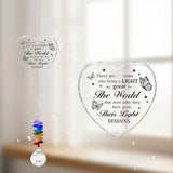Glass Suncatcher Ornament - Unique Memorial Mother's Day for Loss of Family, Loved Ones - Crystal Rainbow Maker - Hanging Crystal Decor - Loss of Mom Dad Friend Pet