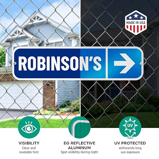 SmartSign Customize Your Own Blue Street Sign with Right Arrow | 6" x 24" 3M EG Reflective Aluminum