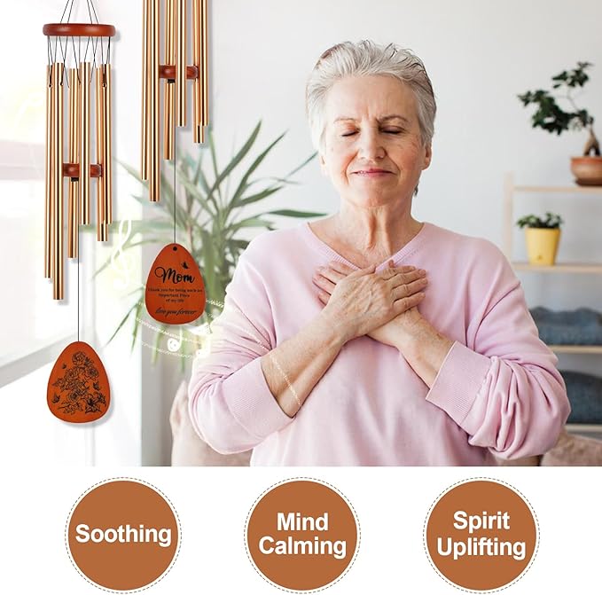 Gifts for Mom, Ideas Wind Chimes for Mom, Birthday Gifts for Mom from Son Daughter, Love Gifts for Thanksgiving Christmas Mothers Day