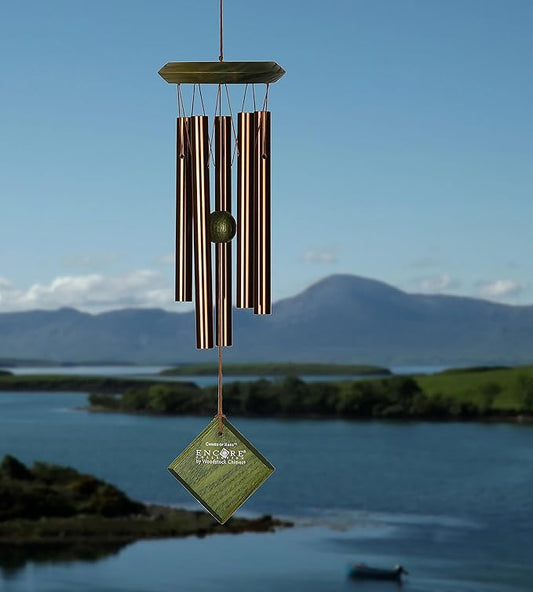 Woodstock Wind Chimes of Mars Wind Chimes for Outside 17" Green Small Light Sound Wind Chime Décor for Outdoor Garden, Patio, Porch, Encore Collection