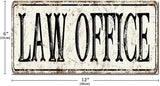 Madcolitote Personalized Law Office Street Sign Vintage Law Office Wood Signs Farmhouse Wall Art Rustic Wall Decorations for Living Room Home Decor for Home Man Cave 6x12in