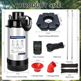 Pond Fountain Aerator 1 HP, 750 W 15,000 GPM 110V/120V Includes 100-foot Power Cord Pond Aerator Multi-Function Timer Ond Fountain Suitable for Ponds and Lakes