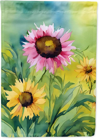 Caroline's Treasures Kentucky Goldenrod in Watercolor Garden Flag Mailbox Flag Decorative Yard Flag Banner Outside Patio Artwork Yard Flower Beds, Garden Size, Multicolor