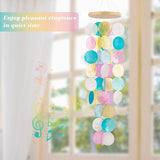 Wind Chimes for Outside - Handcrafted Capiz Shells Windchime Coastal Style Decor for Indoor/Outdoors, Garden Decor, Great Gift for Women, Wind Chimes Lovers and More (Candy Colorful)