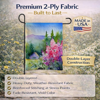 Caroline's Treasures Idaho Syringa in Watercolor Garden Flag Mailbox Flag Decorative Yard Flag Banner Outside Patio Artwork Yard Flower Beds, Garden Size, Multicolor