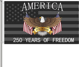 250 Anniversary USA Flag 3x5 Ft 2 Sided 3 Layers 250th Anniversary Flag We The People 1776-2026 250 Years Birthday Patriotic Decor for Outdoor Front Door Porch Wall (E)