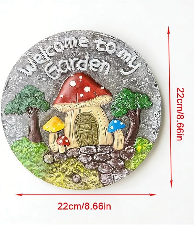 GZHERVICES Stepping Stone Ornaments for Courtyard Decor, Garden Landscape Stepping Stones and Lawn Walkway Pads, Decorative Garden Stones and Patio Path Pavers(Multi-Colored-C)
