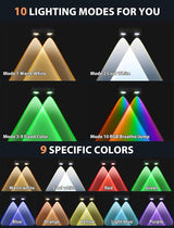 GBEAST Solar Fence Lights Outdoor, RGB 8 Colors & Warm White, Bright Led Fence Lights Outdoor Waterproof Dusk to Dawn Solar Deck Light for Backyard/Railing/Wall/Step/Patio/Porch (2 Pack)