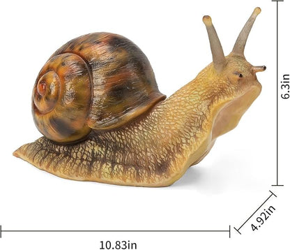 Garden Snail Sculpture, Reptile Resin Sculpture, Suitable for Outdoor Courtyard Pond Garden Lawn Decor Landscape, is The for Garden Enthusiasts (7 inches)