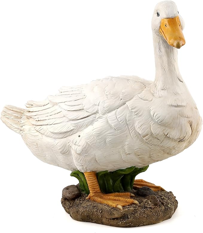 Duck Statue Outdoor Decor for Garden, 5.6" Fairy Yard Figurines Home Sculptures for Lawn Patio Front Porch Backyard