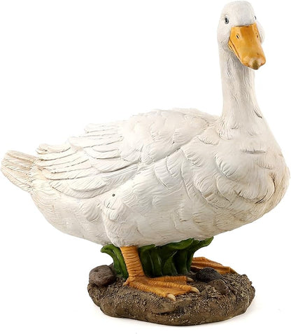 Duck Statue Outdoor Decor for Garden, 5.6" Fairy Yard Figurines Home Sculptures for Lawn Patio Front Porch Backyard