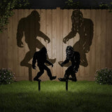 Elenon Bigfoot Garden Metal Stakes Set of 2, Inspirational Silhouette for Outdoor Decor, Yard Art,Patio,Lawn Ornaments