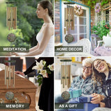 Personalized Cardinal Wind Chimes, 36inch Memorial Wind Chimes, Custom Sympathy Gifts, in Loving Memory of Dad/Mom, Condolences Wind Chime for Loss of Loved Ones (Produced in USA)