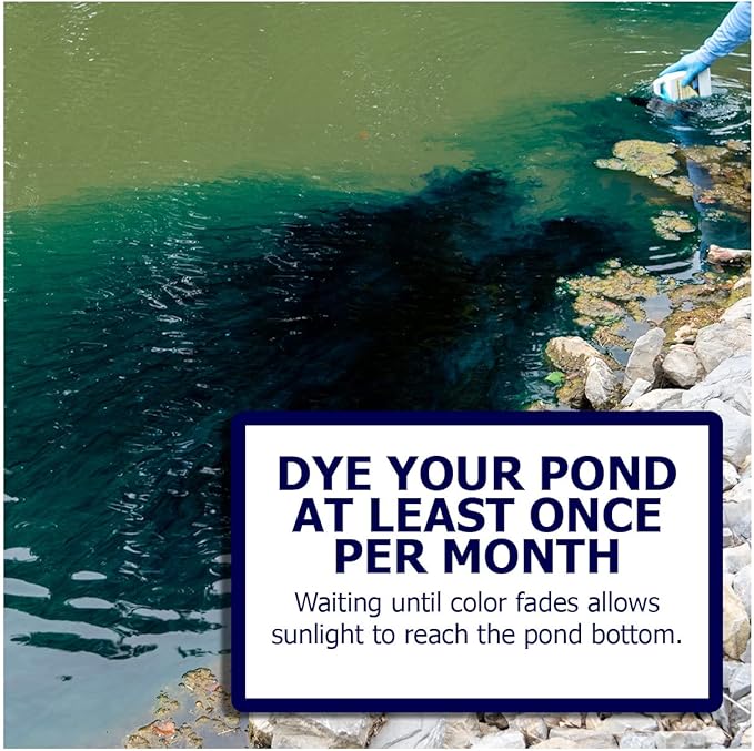 Natural Waterscapes Pond Dye - Vivid Blue Super Concentrate - 1 Quart Treats 1 Acre up to 6 Feet Deep, True Blue Pond Dye, Creates Vibrant Blue Color in Pond Water