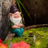 Garden Gnomes Outdoor Statue, Gnome Decorations for Yard 9.7'' Fishing Gnome Statue Outdoor Garden Decor, Fishing Guy for Waterfalls or Koi Pond Decor, Gifts for Women, Mom or Birthdays