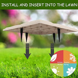 4Pcs Square Sunflower Stepping Stone Outdoor Garden Walkway, Durable Plastic Pavers for Patio, Pathway, and Landscaping, Weatherproof Stepping Stones with Ground Stakes for Easy Installation