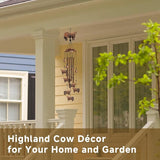 Highland Cow Wind Chimes for Outside, Highland Cow Gifts for Women/Men/Mother/Father, Metal Windchimes for Birthday/Christmas/Thanksgiving, Cow Decor for Patio, Garden,Yard, Home
