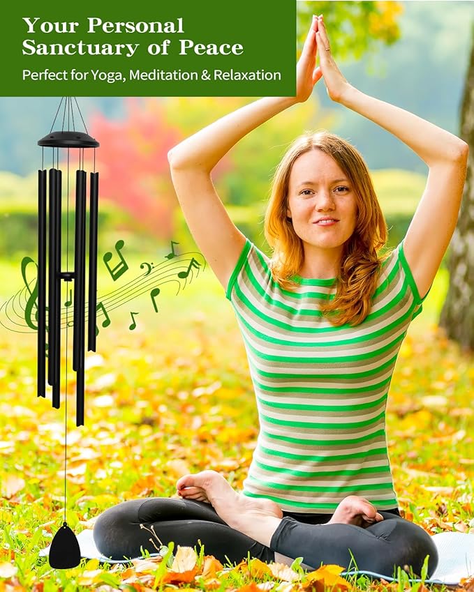 Extra Long 60" Wind Chimes for Indoor and Outdoor, Deep Bass Tone and Professional Tuned Aluminum Wind Chimes for Patio Garden Memorial, Sympathy Gift for Loss of Loved One, Housewarming Gift