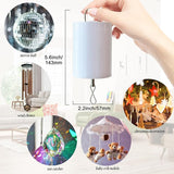 Battery Operated Disco Ball Motor with Remote, Hanging for Mirror Ball, Wind Spinner, Windchime, Suncatcher, Outdoor/Garden/Christmas Decoration, 10 RPM