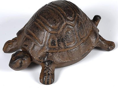 Key Hider Outdoor Turtle - Cast Iron Turtle Hidden Key Holder for Outside, Yard and Decoration Garden, Hide A Key Outdoor
