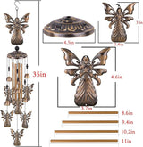 Large Angel Wind Chimes for Home & Garden, Aluminum Wind Bell, Angel Wind Catcher, Memorial Wind Chime, Gifts for Mom
