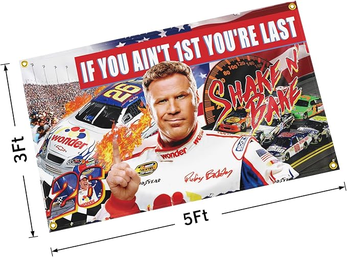 If You Ain't 1st First You're Last Flag College Flags 3×5 Feet Funny Poster Banner Wall Outdoor Hanging Flag with 4 Brass Grommets for College Dorm Room Decor