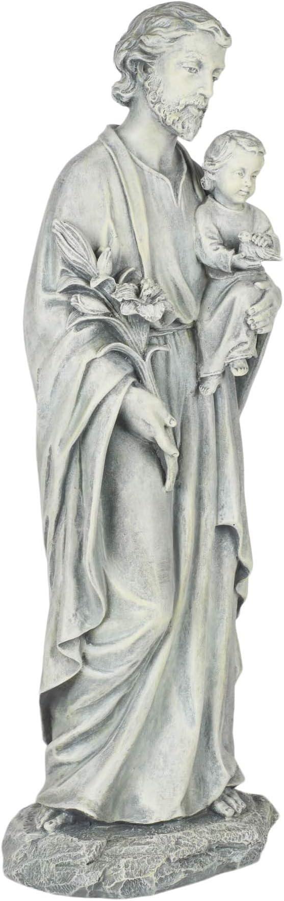 Joseph's Studio by Roman - 20" H St. Joseph Holding a Child Garden Statue, Religious Outdoor Decor