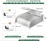 Pool Fountain Waterfall Spillway with Wider Water Flow Platform, Stainless Steel Waterfall with Pipe Connector Kits, Water Feature Spillway for Garden Decor, Patio, Ponds, 11.8"x11.8"x3.9
