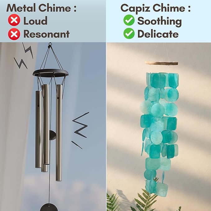 Solange & Frances Beach Decor, Outdoor Decor, Wind Chimes for Outside, Sea Glass Decor, Gift Ideas for Beach Lovers, Windchimes for Outdoors, for Beach