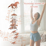 Horse Wind Chimes for Outside, Western Cowboy Memorial Gifts for Men/Women/Dad/Grandpa, Ranch Outdoor Decor, Farmhouse Patio Garden Decoration