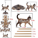 Cats Wind Chimes for Outside/Indoor/Garden/Home/Balcony/Lawn/Tree/Yard/Garden Decoration, Retro Wind Catcher, Hang Cat Decor, Blessing Wind Bells, Memorial WindChimes Gifts for Mom, Grandma, Woman