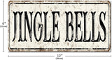 Madcolitote Personalized Jingle Bells Street Sign Vintage Jingle Bells Wood Signs Wall Art Rustic Wall Decorations for Living Room Home Decor for Home Man Cave Gate Garden Bars Cafes 6x12in