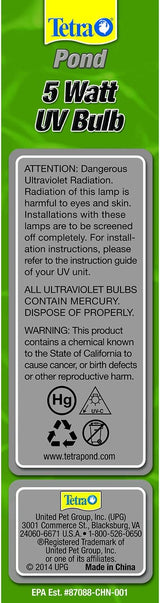 TetraPond Replacement Bulb for UV Clarifier, 5-Watt