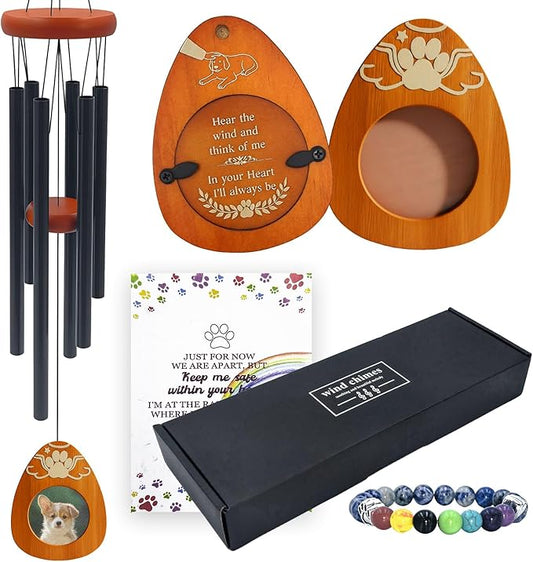 Pet Memorial Wind Chimes，Loss Pets Sympathy Gift Dogs Passing Away Gift, Remembrance Bereavement Gift,in Memory of Dogs Cats Gifts