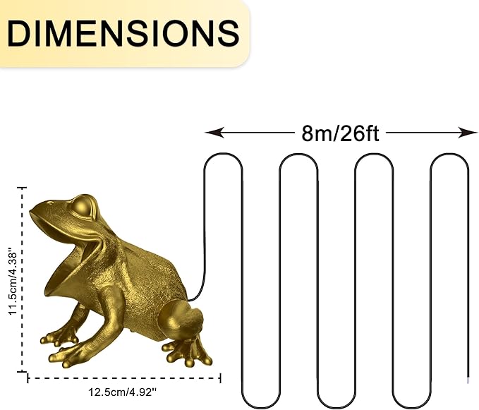 6W Brass Pond Light LED Underwater, 12V Low Voltage Frog Underwater Pond Light 2700K, IP68 Waterproof Submersible Ponds Lights for Outdoor Ponds Fountain Waterfall Water Feature, 2 Pack