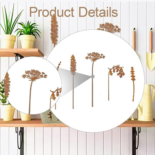 5X Decorative Garden Stakes Decorative Garden Decor for Pathway Patio Backyard, Style C