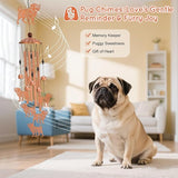 Pug Wind Chimes for Outside Metal Windchimes Pug Gifts for Women Men Garden Decor for Patio Yard Memorial for Dog Lovers