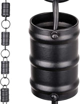RainChains Pacific Tri-Stripe Rain Chain 8.5ft Black Aluminum Rain Chains for Gutters Decorative Gutter Chain Downspout.