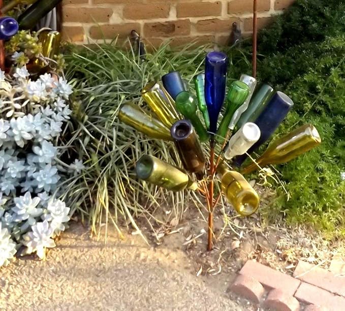 USA Classic Bottletree Bush Bottle Tree Southern Wine - MINI Classic Holds 16 Bottles. Heavy Duty Solid Steel and Made in USA.