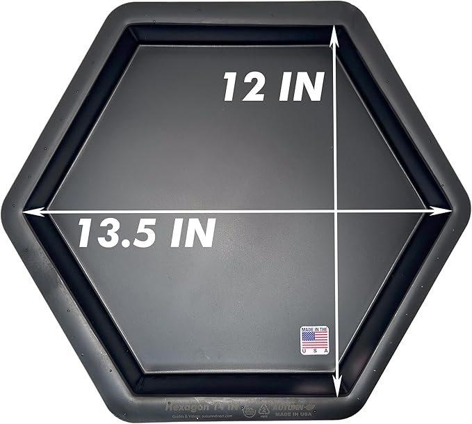 AUTUMN 14" Hexagon Stepping Stone Mold - DIY Concrete Cement Path Maker for Garden Walkway - Made in USA - Decorative Hexagonal Garden Statue & Pathway Mold