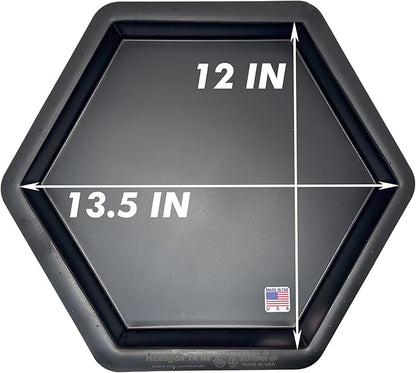 AUTUMN 14" Hexagon Stepping Stone Mold - DIY Concrete Cement Path Maker for Garden Walkway - Made in USA - Decorative Hexagonal Garden Statue & Pathway Mold