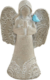 Mud Pie Small Concrete Garden Angel; 8" X 5 1/4"