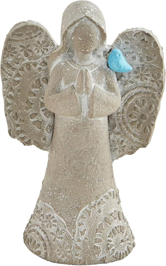 Mud Pie Small Concrete Garden Angel; 8" X 5 1/4"