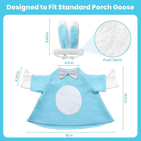 Independence Day Style Cute Outfit for 23-Inch Cement Goose – Outdoor Garden Yard Porch Decor